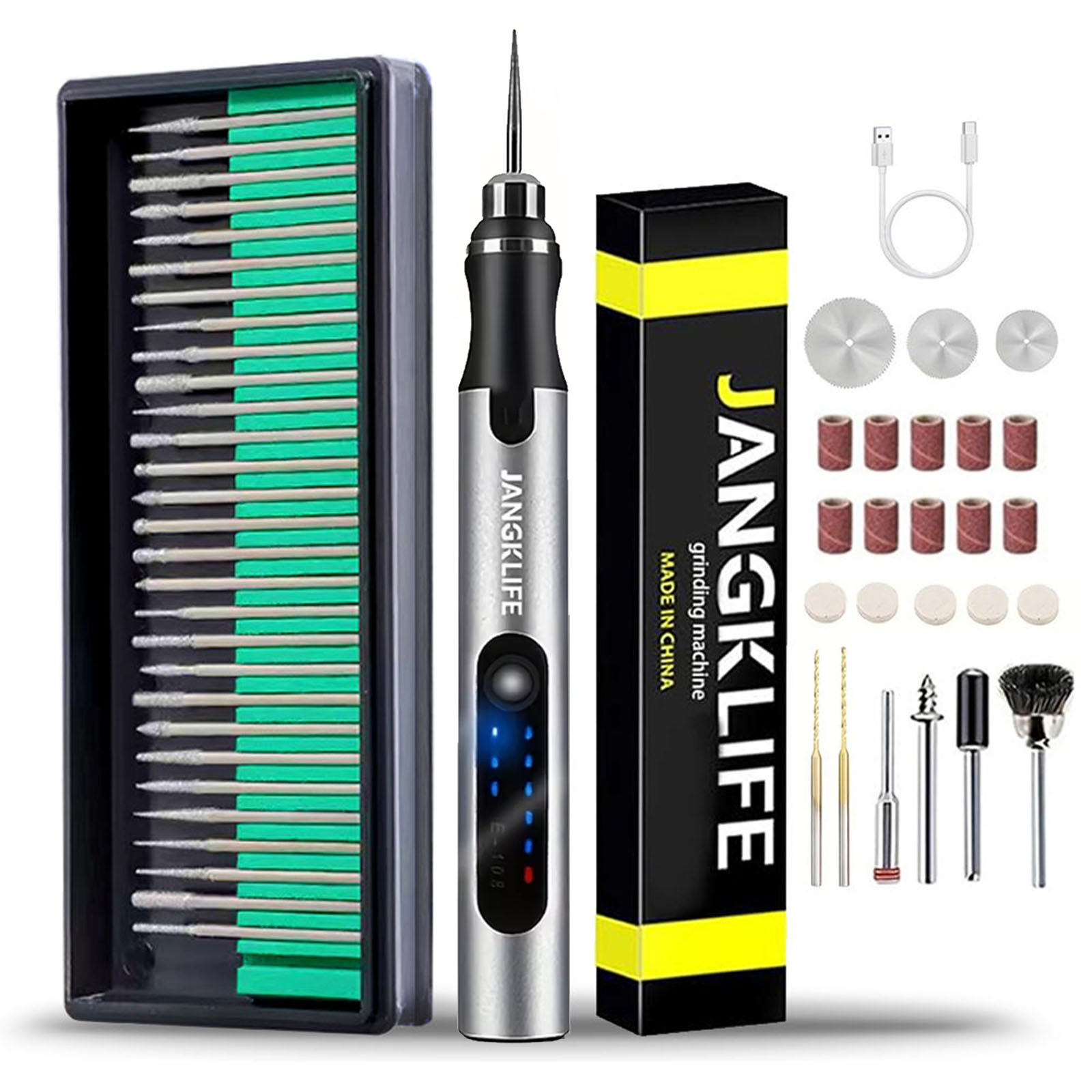 Power Tools Ingco - JANGKLIFE USB 무선 로타리 도구 키트