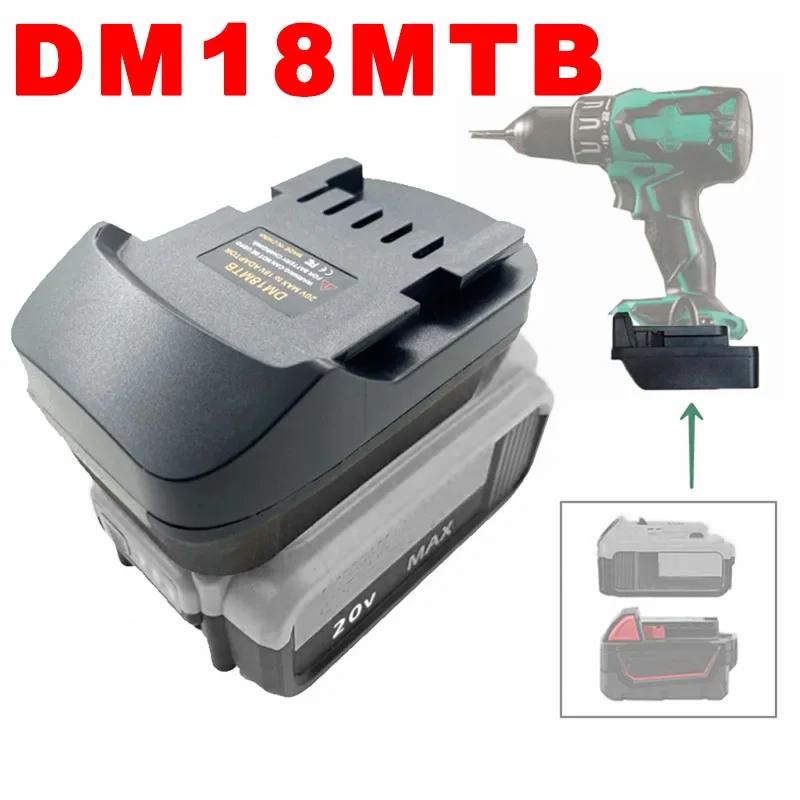 Power Tools Milwaukee - 디월트 밀워키용 DM18MTB 배터리 어댑터 컨버터,