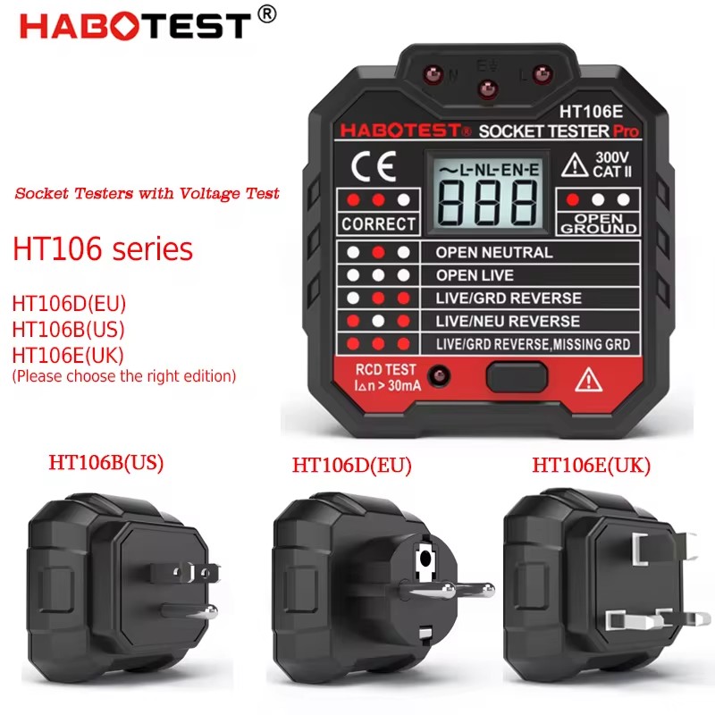 HT106 디지털 소켓 테스터 프로 전압 30mA RC - Power Tools Uk Review 리뷰 및 가격