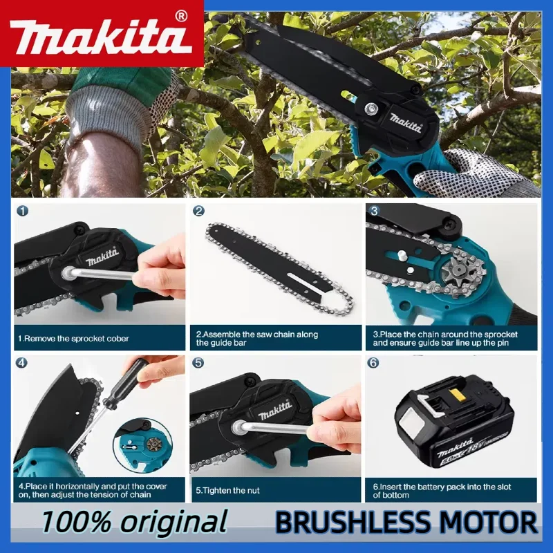 마키타 6인치 체인톱 18V 전기톱 휴대용 목재 절단  - Power Tools Makita 리뷰 및 가격