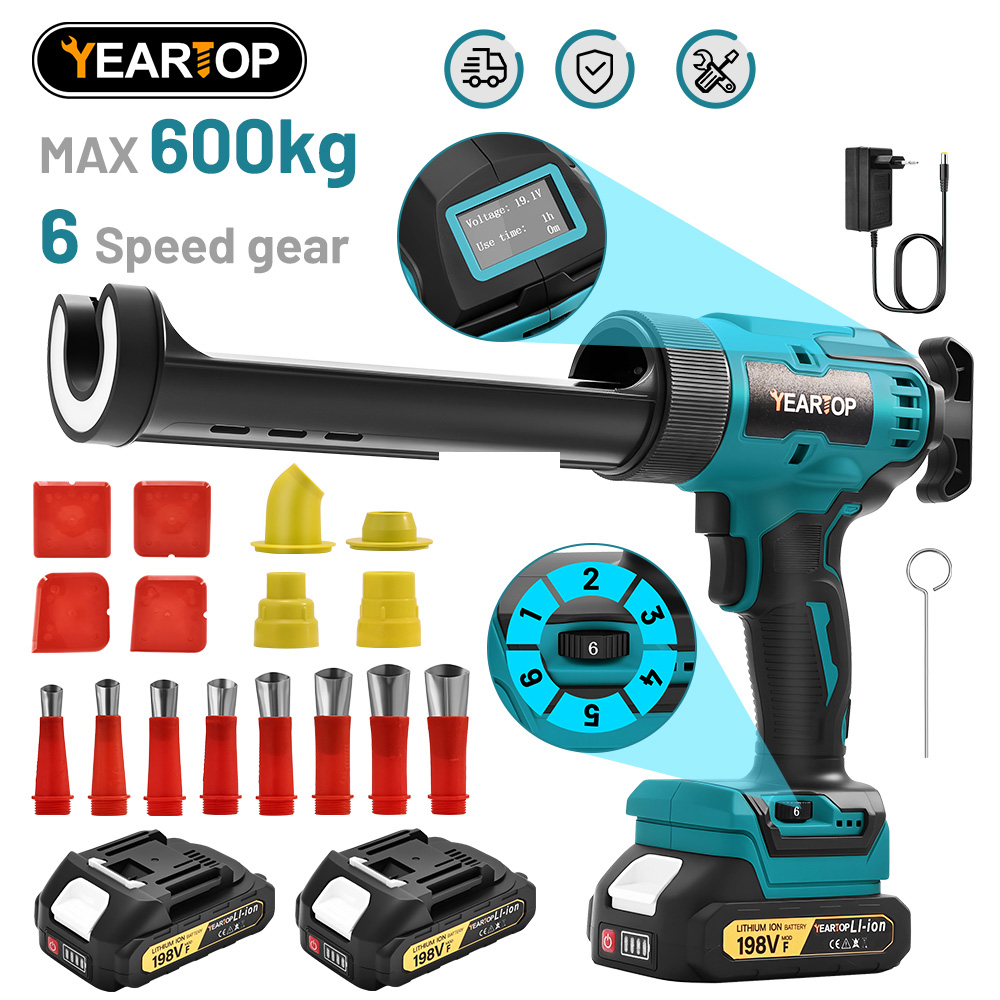 6 속도 무선 전기 접착제 총 실리콘 유리 접착제 코킹 - Power Tools Makita 리뷰 및 가격