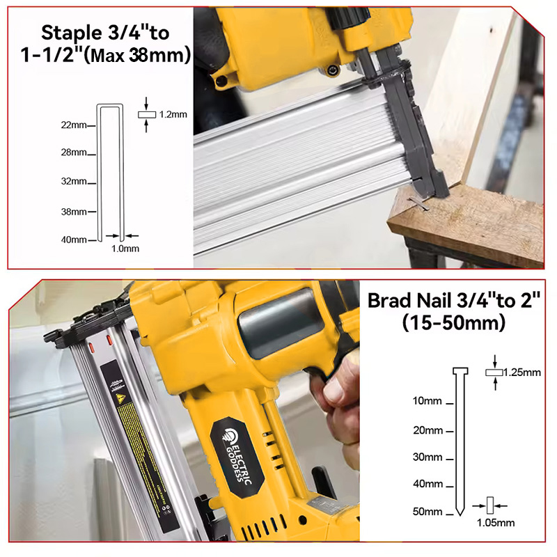 브러시리스 전동 브래드 네일건 0-50MM 무선 직선/ - Nail Gun Brad 리뷰 및 가격