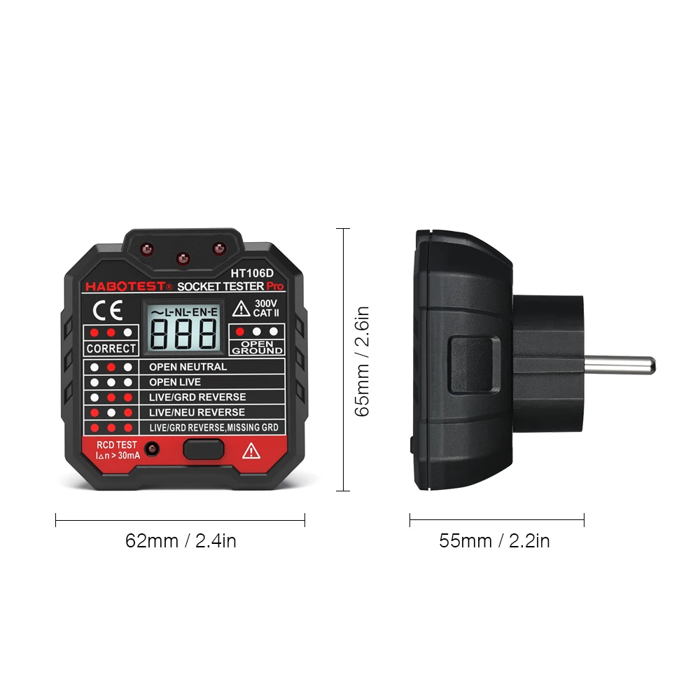 HT107 Pro 디지털 소켓 테스터, 5mA/30mA - Power Tools Uk Review 리뷰 및 가격