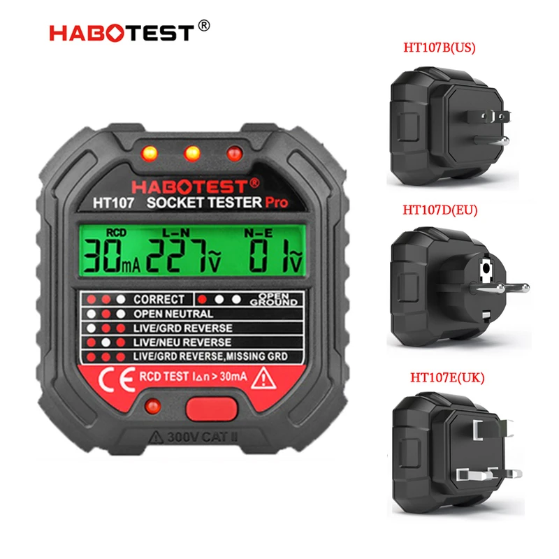 HT107 Pro 디지털 소켓 테스터, 5mA/30mA - Power Tools Uk Review 리뷰 및 가격