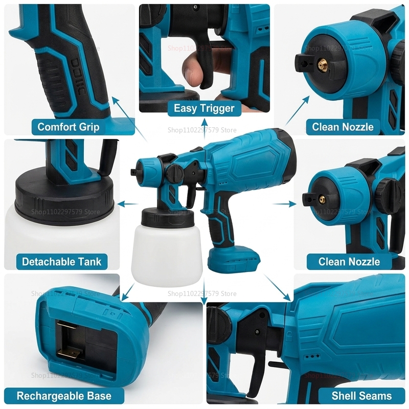 전기 페인트 스프레이 건 18V 무선 배터리 작동식 휴 - Power Tools Makita 리뷰 및 가격